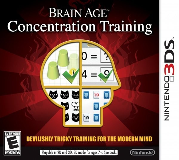 Portada oficial de Brain Age: Concentration Training  3DS
