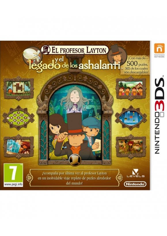 Portada oficial de El Profesor Layton y el Legado de los Ashalanti 3DS