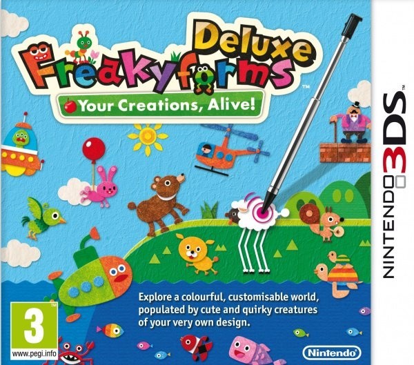Portada oficial de Freakyforms Deluxe: Your Creations, Alive!  3DS