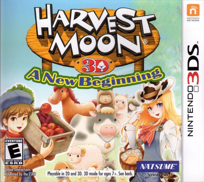 Portada oficial de Harvest Moon 3D A New Beginning 3DS