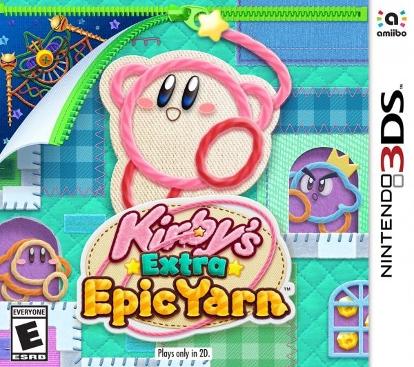 Portada oficial de Kirby's Extra Epic Yarn  3DS