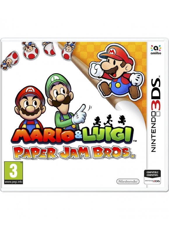 Portada oficial de Mario & Luigi Paper Jam Bros. 3DS
