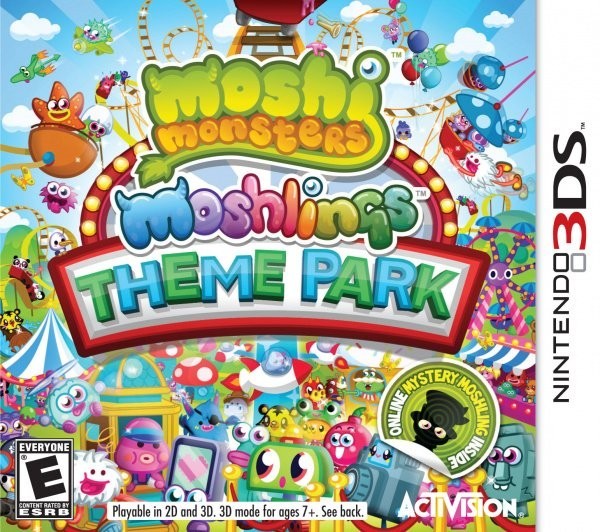 Portada oficial de Moshi Monsters Moshlings Theme Park  3DS