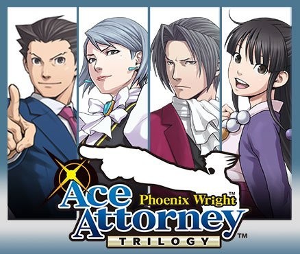 Portada oficial de Phoenix Wright: Ace Attorney Trilogy  3DS
