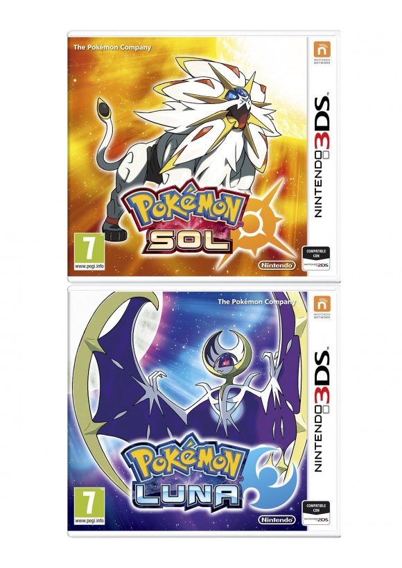 Portada oficial de Pokémon Sol / Luna 3DS