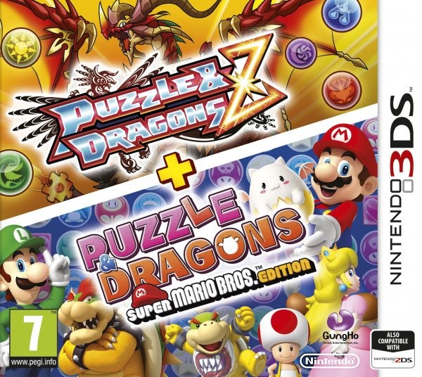 Portada oficial de Puzzle & Dragons Z + Puzzle & Dragons: Super Mario Bros. Edition  3DS