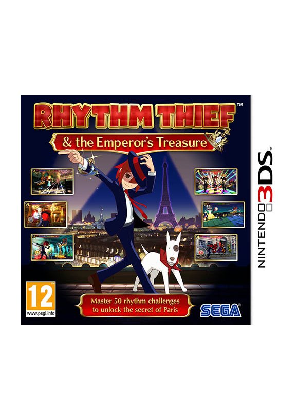 Portada oficial de Rhythm Thief y el Misterio del Emperador 3DS