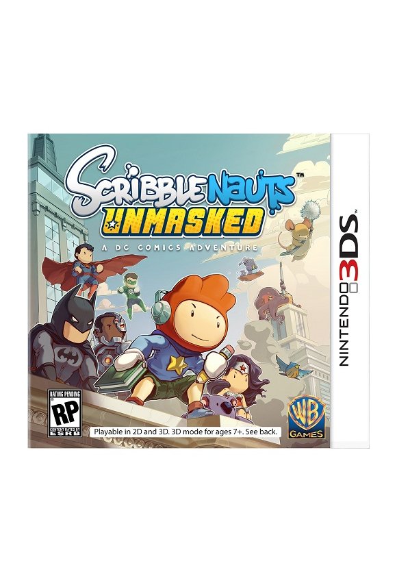 Portada oficial de Scribblenauts Unmasked 3DS