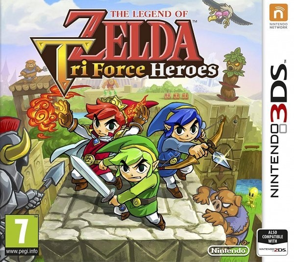 Portada oficial de The Legend of Zelda: Tri Force Heroes  3DS