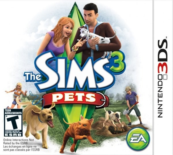 Portada oficial de The Sims 3 Pets  3DS