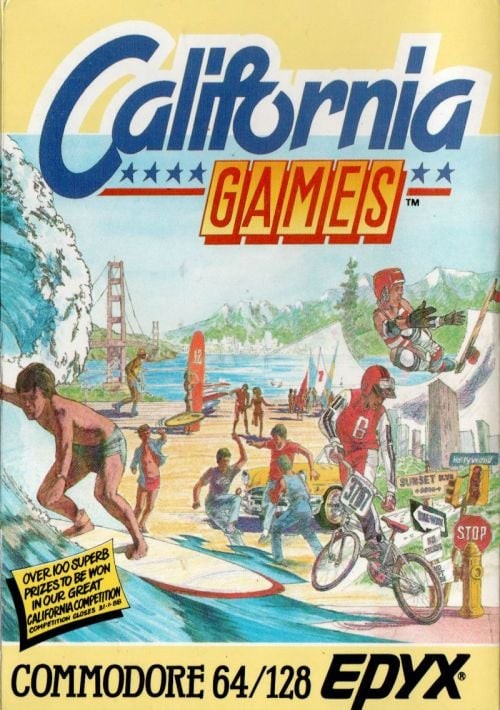 Portada oficial de California Games  C64