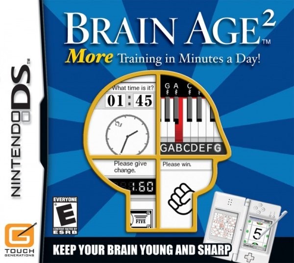 Portada oficial de More Brain Training: How Old Is Your Brain?  DS