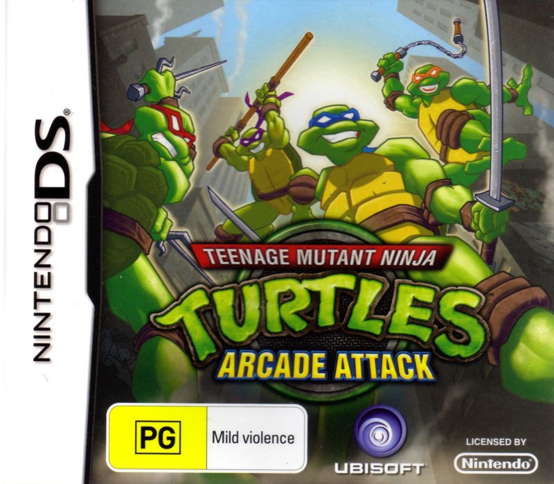 Portada oficial de Teenage Mutant Ninja Turtles: Arcade Attack  DS