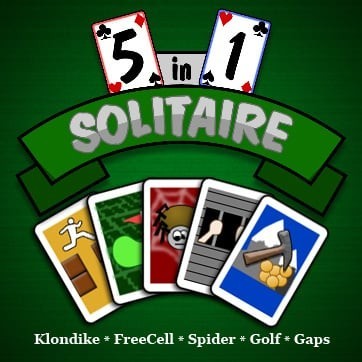 Portada oficial de 5 in 1 Solitaire  DSIWARE
