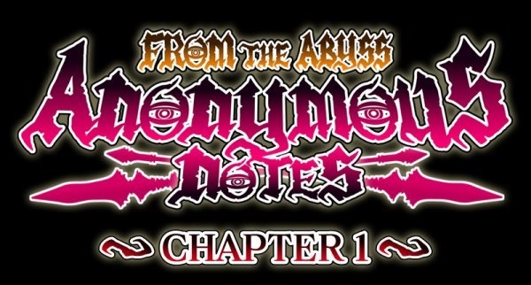 Portada oficial de Anonymous Notes Chapter 1 - From The Abyss  DSIWARE