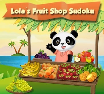 Portada oficial de Lola's Fruit Shop Sudoku  DSIWARE