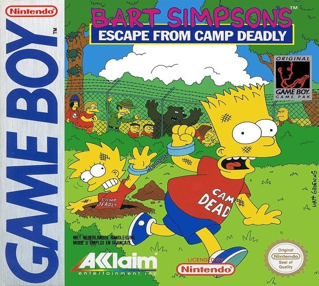Portada oficial de Bart Simpson's Escape from Camp Deadly  GB