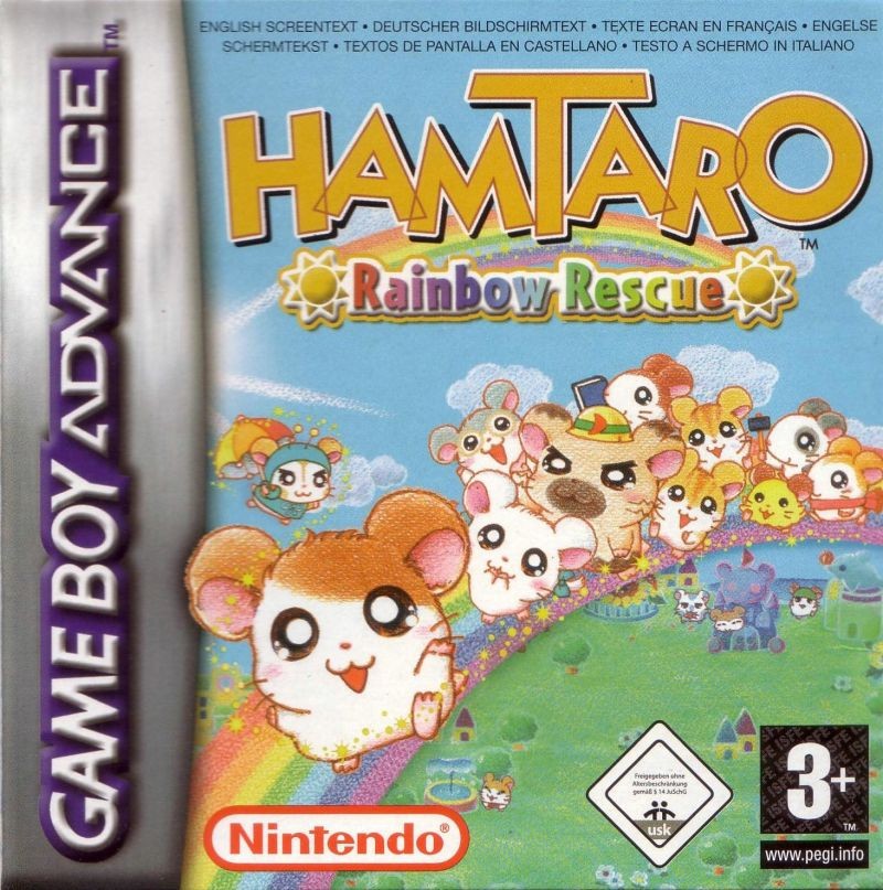 Portada oficial de Hamtaro: Rainbow Rescue  GBA