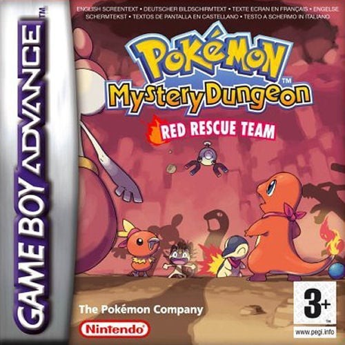 Portada oficial de Pokémon Mystery Dungeon: Red Rescue Team  GBA