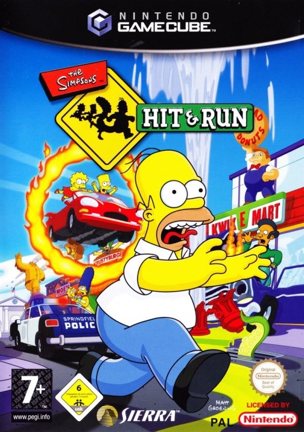 Portada oficial de The Simpsons Hit & Run  GCN