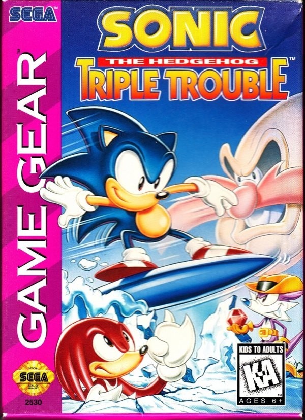 Portada oficial de Sonic the Hedgehog: Triple Trouble  GG