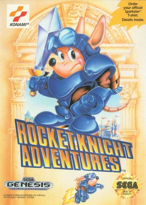 Portada oficial de Rocket Knight Adventures  MD