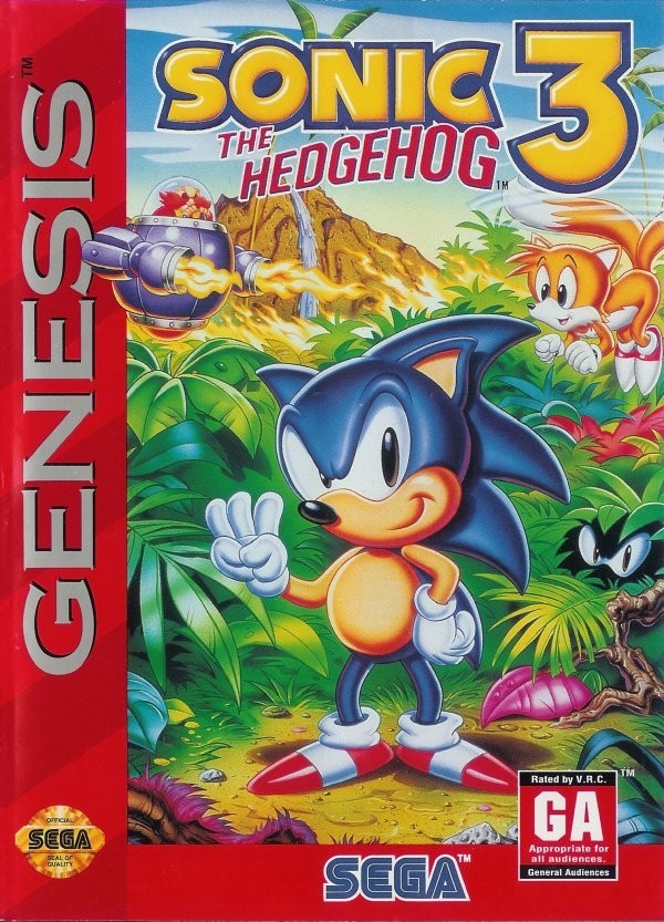 Portada oficial de Sonic the Hedgehog 3  MD