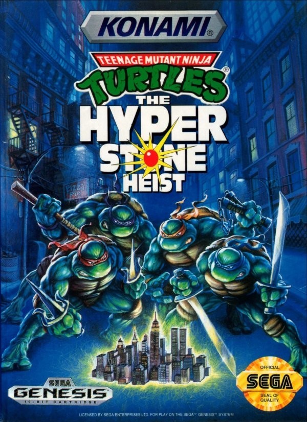 Portada oficial de Teenage Mutant Ninja Turtles: The Hyperstone Heist  MD