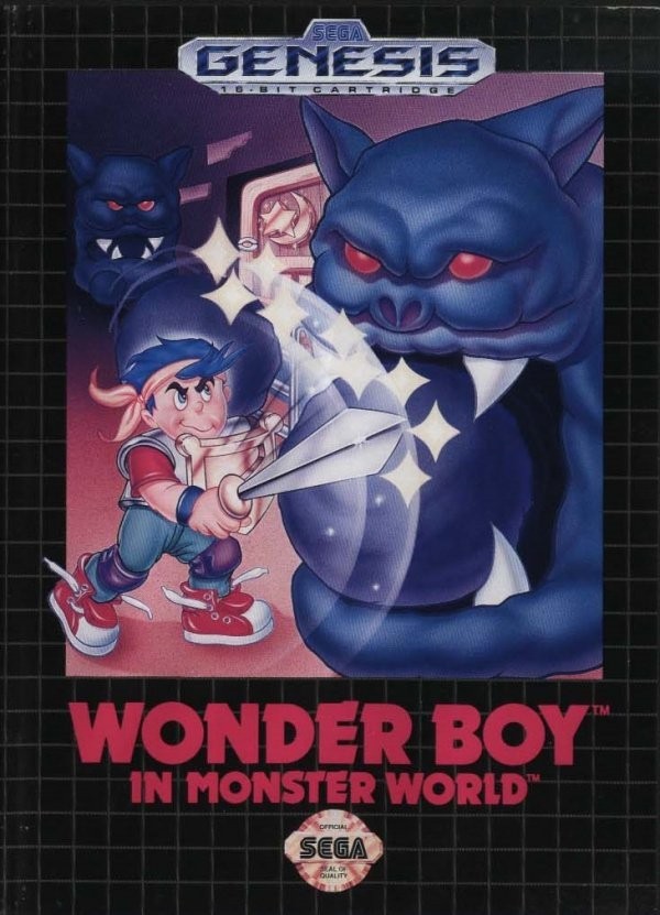 Portada oficial de Wonder Boy in Monster World  MD