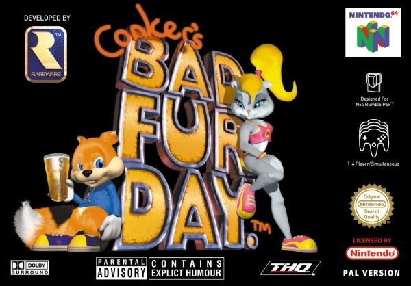 Portada oficial de Conker's Bad Fur Day  N64