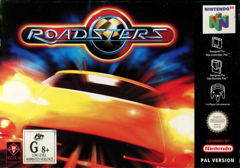 Portada oficial de Roadsters  N64
