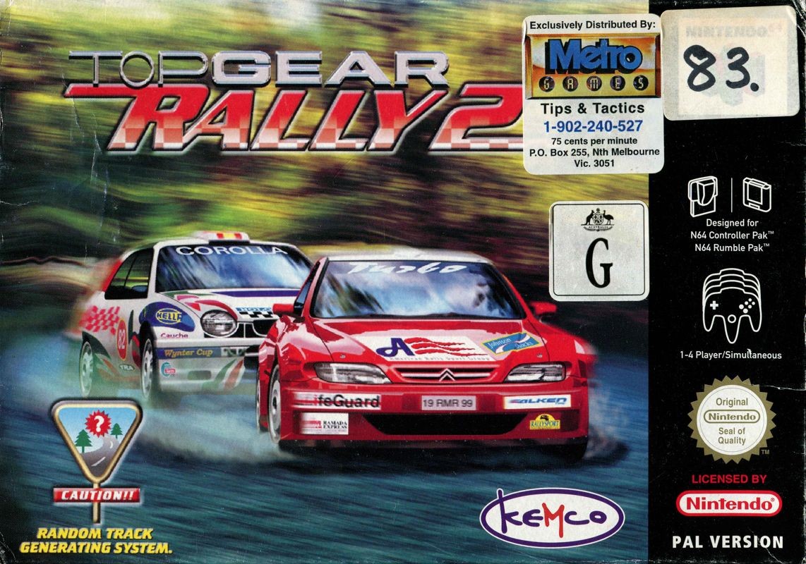 Portada oficial de Top Gear Rally 2  N64