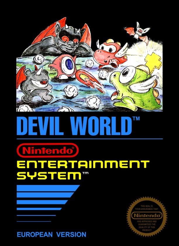 Portada oficial de Devil World  NES