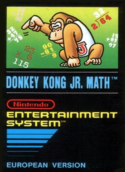 Portada oficial de Donkey Kong Jr. Math  NES