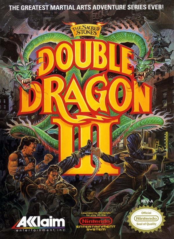 Portada oficial de Double Dragon III: The Sacred Stones  NES