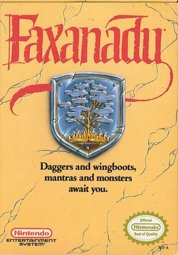 Portada oficial de Faxanadu  NES