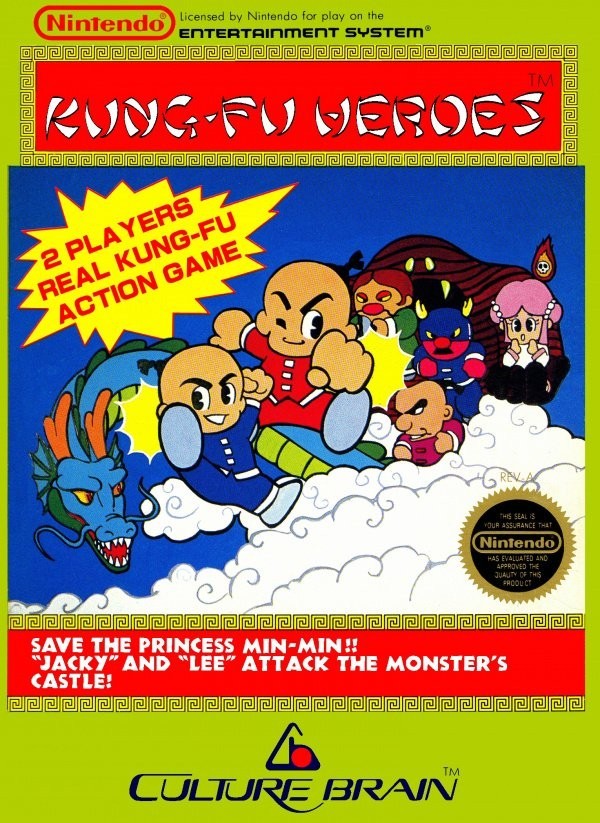 Portada oficial de Kung-Fu Heroes  NES