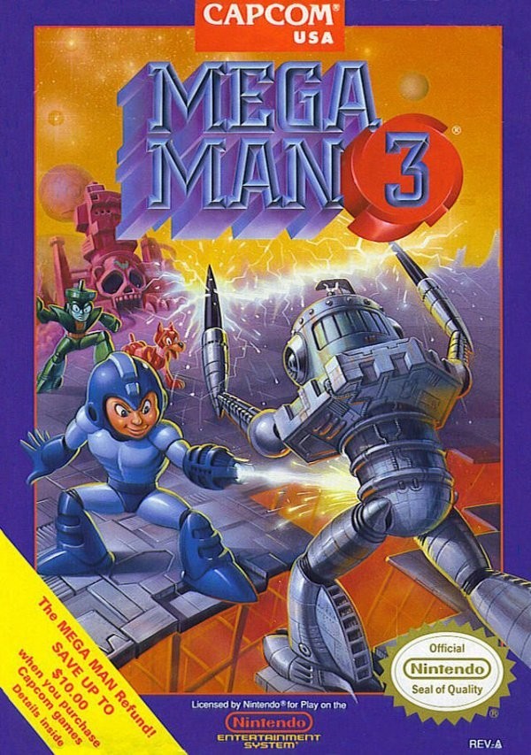 Portada oficial de Mega Man 3  NES