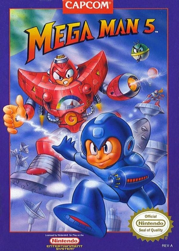 Portada oficial de Mega Man 5  NES