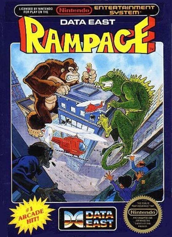 Portada oficial de Rampage  NES