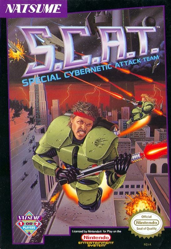 Portada oficial de S.C.A.T.: Special Cybernetic Attack Team  NES