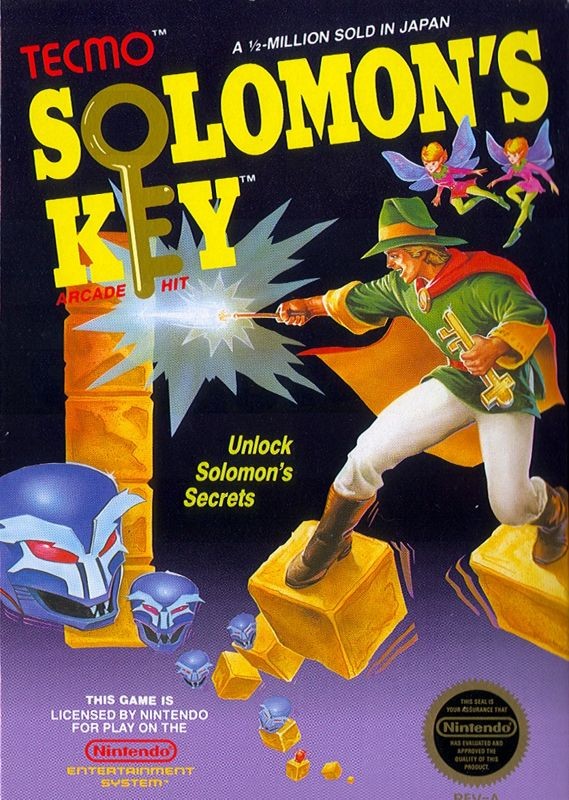 Portada oficial de Solomon's Key  NES