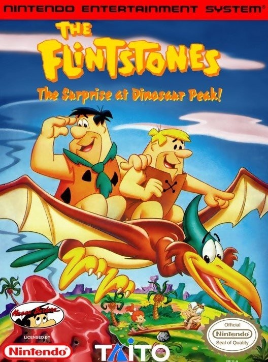 Portada oficial de The Flintstones: The Surprise At Dinosaur Peak  NES
