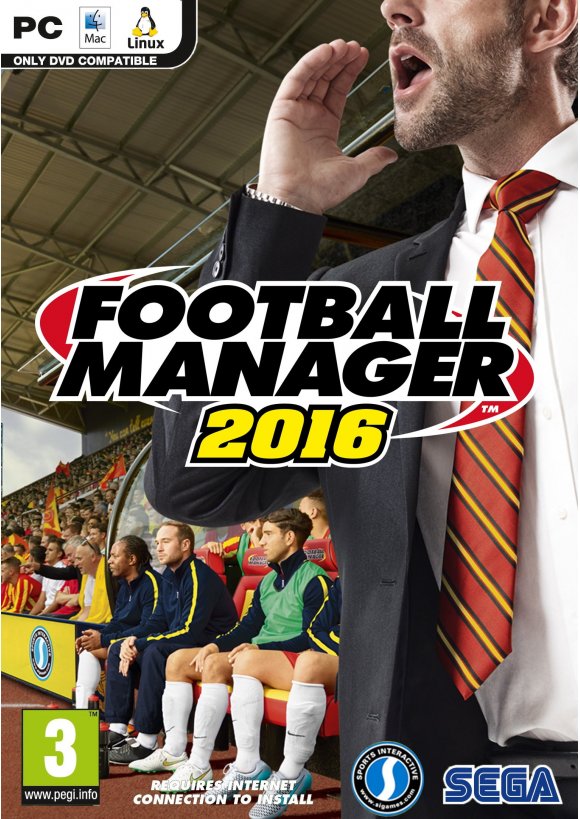 Portada oficial de Football Manager 2016 PC