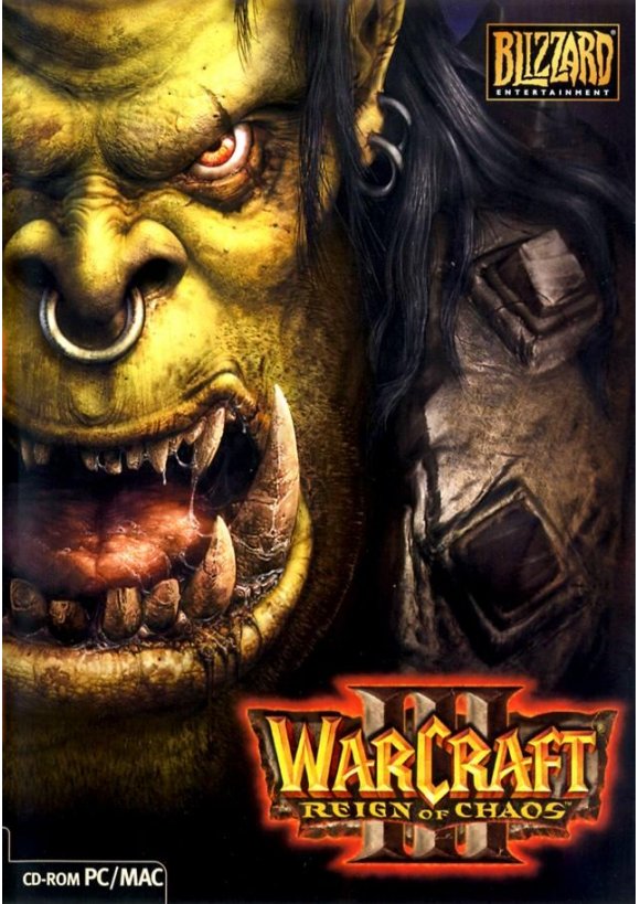 Portada oficial de Warcraft III Reign of Chaos PC