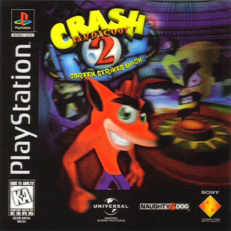 Portada oficial de Crash Bandicoot 2: Cortex Strikes Back  PS1
