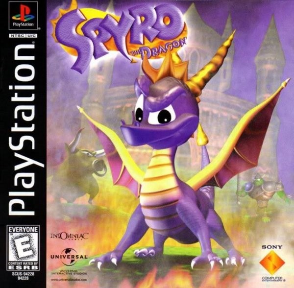 Portada oficial de Spyro the Dragon  PS1