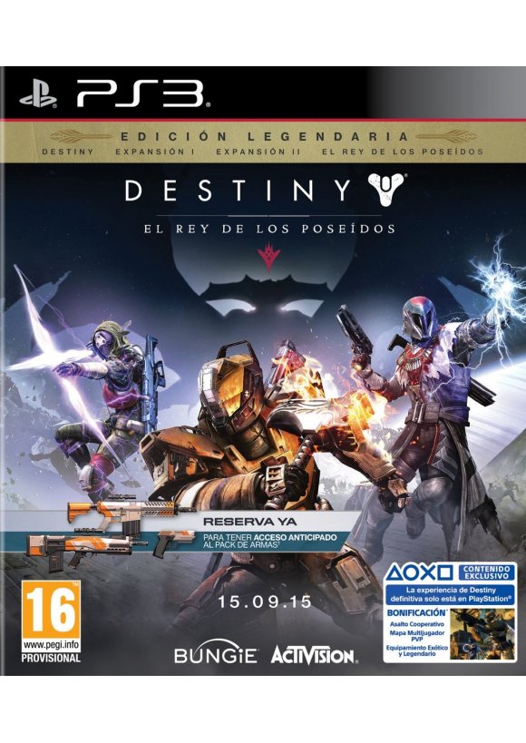 Portada oficial de Destiny El Rey de los Poseídos PS3