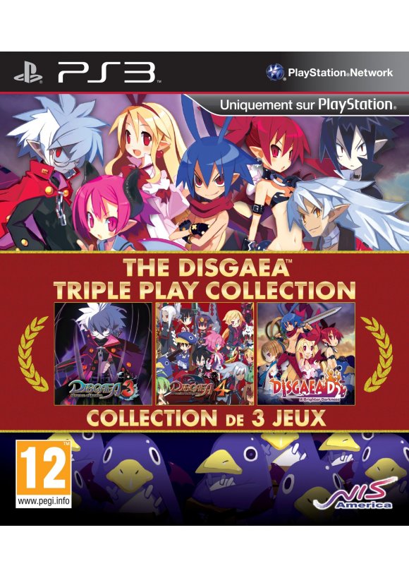 Portada oficial de Disgaea Triple Collection PS3
