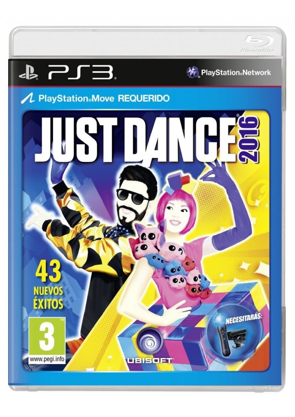 Portada oficial de Just Dance 2016 PS3